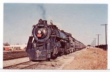 1956 - GTW 4-8-2 #6326 with ND-OK Football Special, South Bend IN Train Postcard