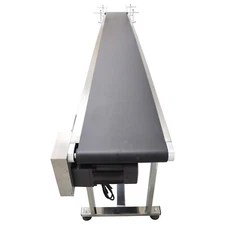 118"Length 11.8"Width PVC Conveyor w/Double Guardrails for Industial Transport