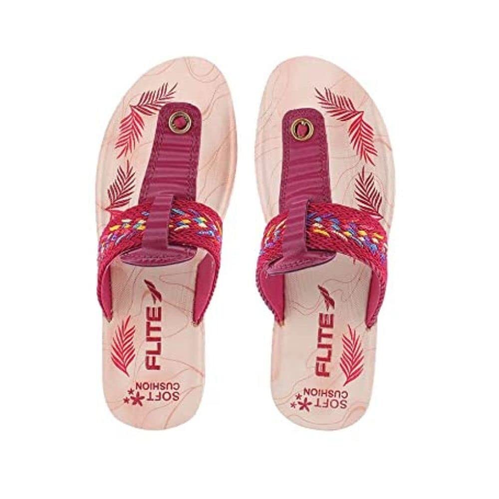 FLITE Women Cushioned Slippers Home Slip Pull On Comfortable Daily