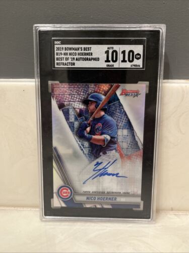 2019 Bowman's Best B19-NH Nico Hoerner Best of '19 Refractor SGC 10 AUTO 10