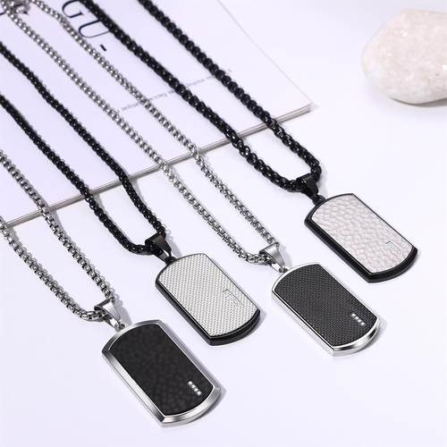 Schmuck Herren Halskette 2 Militärischen Erkennungsmarken Armee Stil Dog Tag Anh - Bild 4 von 9