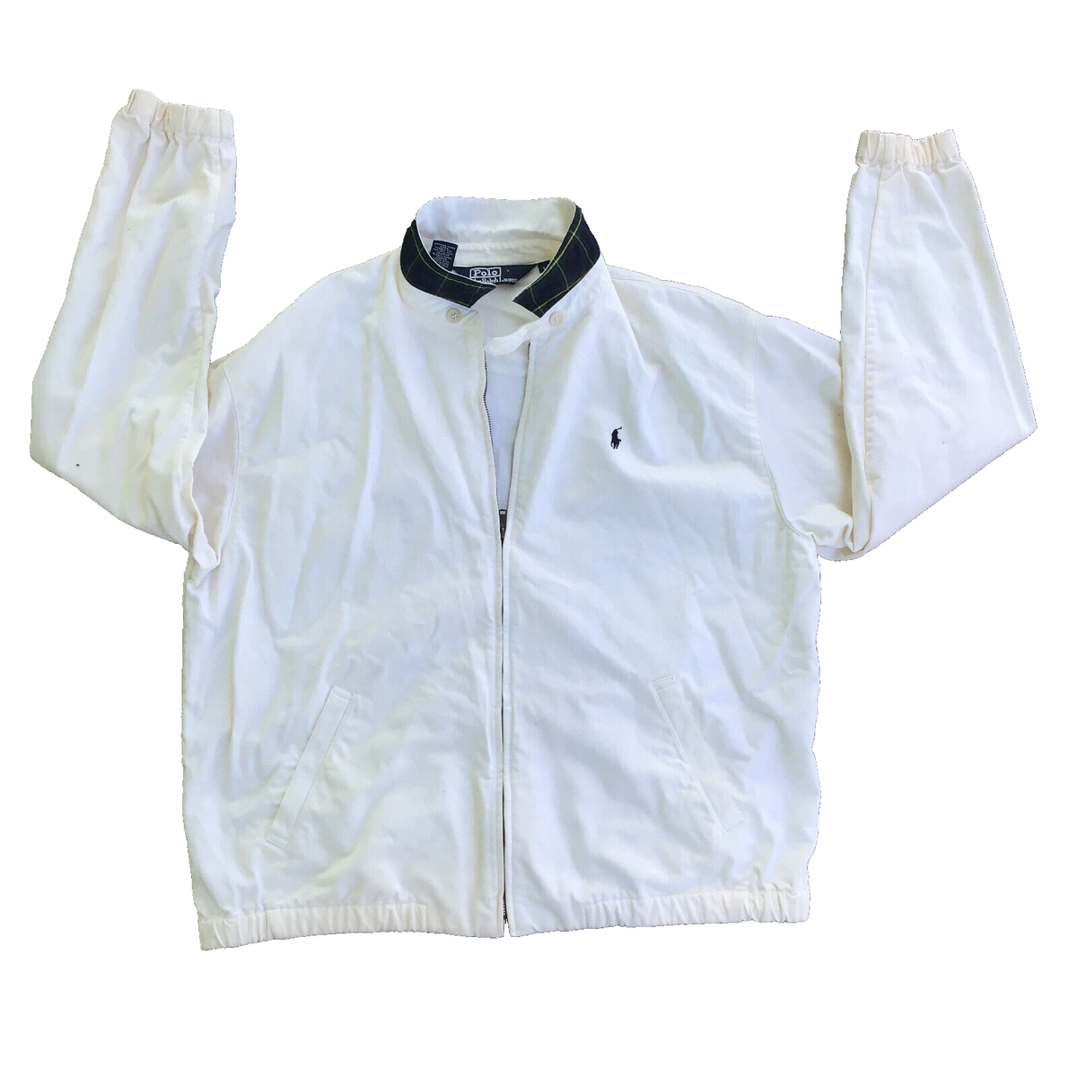 Vintage Polo Ralph Lauren Harrington Jacket Men Large White