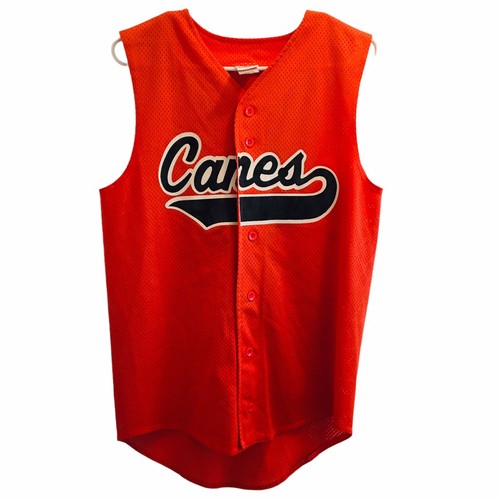 Vtg Canes Orange & Black Adult Small #31 Sports Jersey Sleeveless High Five - Picture 5 of 9