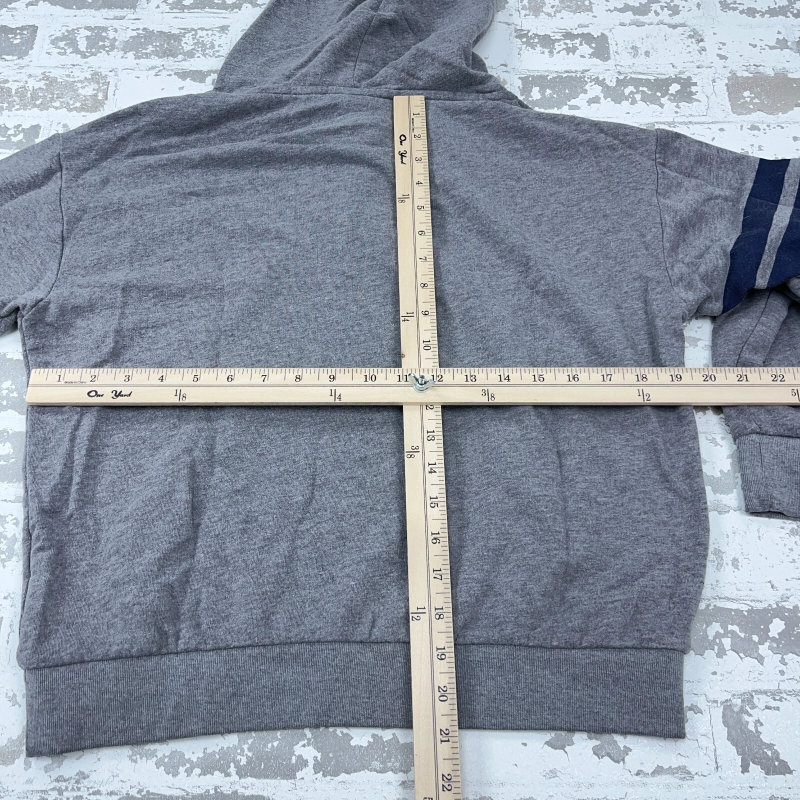 UNDERCOVER Victoria Secret Felpa con Cappuccio Donna Piccola Grigio Felpa Maglione Righe Heather Sottile