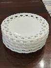 Vintage Westmoreland White Milk Glass Forget Me Not Lace Plate 8.5” – Set of 5