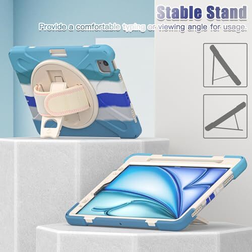 Case for iPad Air 13-inch (2024) M2 Chip 13" iPad Air (2024) Colorful blue - 第 4/7 張圖片