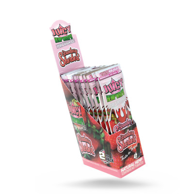 Juicy Jays Wraps Strawberry | Full Box |25 Packs 2 Sheets Per Pack
