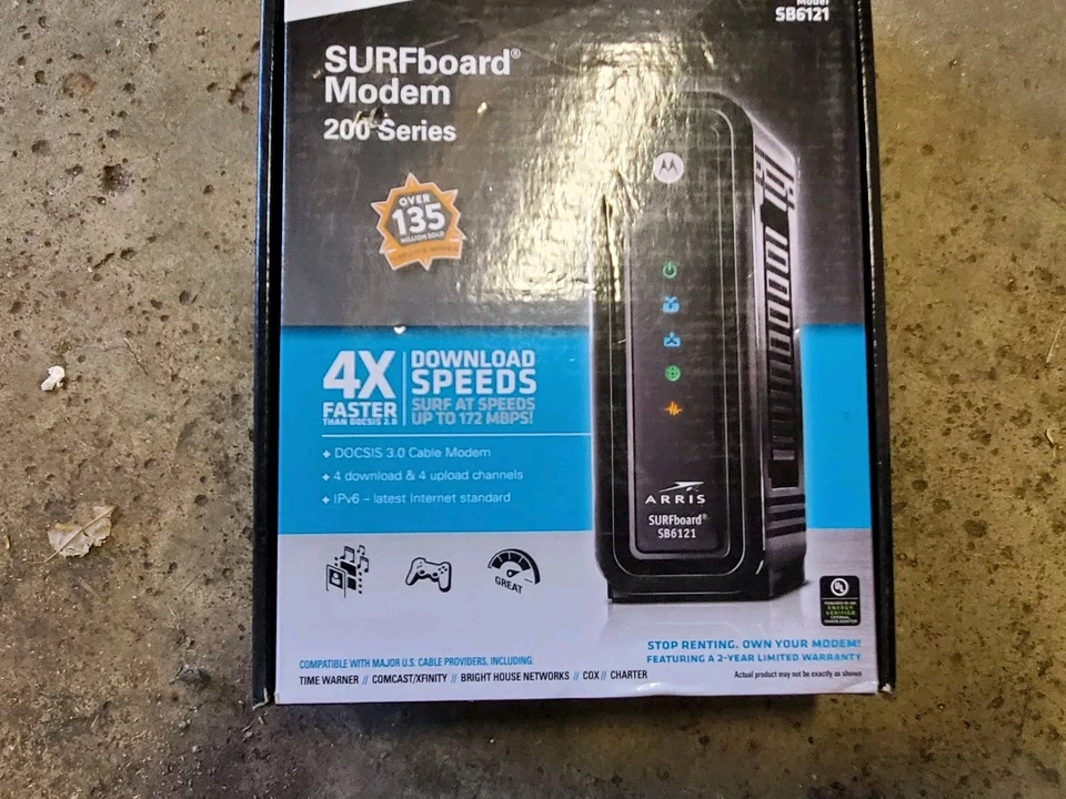 Cable módem Arris SURFboard SB6121 DOCSIS 3.0 B3J Foto 2 de 4