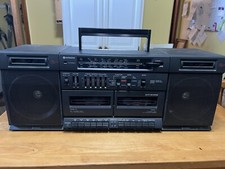 VTG Hitachi TRK-W545HW Boombox Double Deck Cassette Recorder VERY RARE WORKING