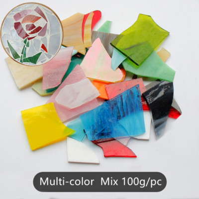 100g Transluzente Mosaikfliesen Großpackung Glas gebeizt verschiedene Farben DIY Basteln
