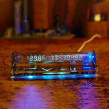 Classic IV-27 VFD Tube Clock Coloful RGB LED Decor Clock w/Remote Ref Nixie Tube