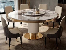 Neo Classic Circular Dining Table Set