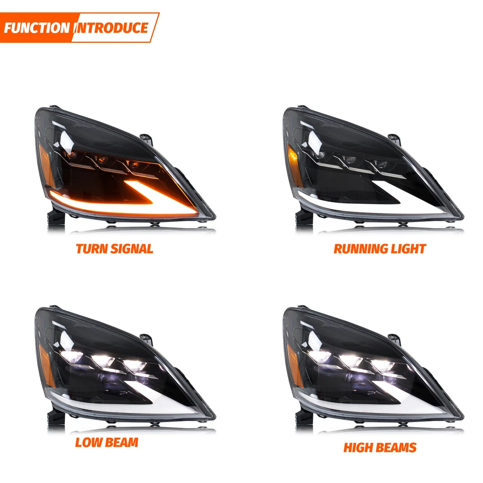 LED Headlights For Lexus GX470 2003-2009 Sequential Front Lamps  Assembly - Image 4 of 4