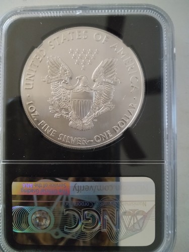U.S. Mint Error 2020 Silver Eagle Coin, Weakly Struck, Mercanti signed - Picture 2 of 2