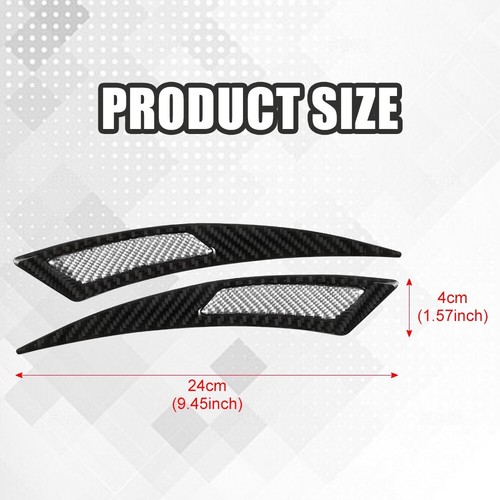 2pcs Car Fender Bumper Protection Strip Black Carbon Fiber Print Self Adhesive - Picture 5 of 11