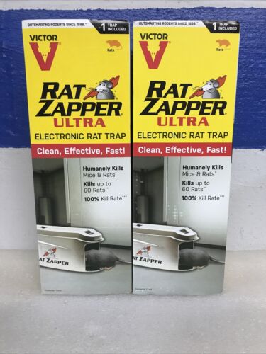 Victor Rat Zapper Ultra Electronic Rat Trap RZU001-4 Lot Of 2 New In Boxes - Picture 1 of 6