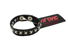 New Black & White Woven Faux Leather Bracelet by Hot Topic #B2116
