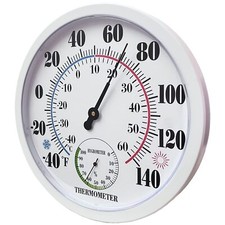 Indoor Outdoor Thermometer Large Wall Thermometer-Hygrometer Waterproof Does ...