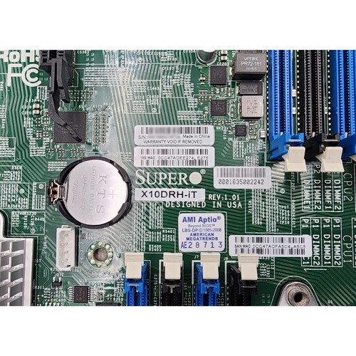 Supermicro X10DRH-iT LGA 2011-3 con 2x V3/V4 CPU DDR4 RAM 500GB HDD 2x Cable CAT6 - Imagen 2 de 8