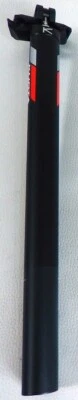 TIGE DE SELLE KUOTA CARBONE DIAMÈTRE 27.2 NOIR/BLANC/ROUGE LONGUEUR 350 mm NEUVE - Photo 1/4