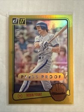 2017 Panini Donruss Retro 1983 Gold Press Proof # /99 Robin Yount #RV-43 Brewers