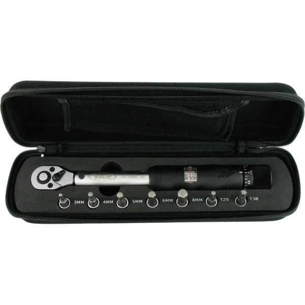 VAR Tools Consumer torque wrench 1/4" drive 3-14Nm bits set and storage case