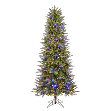 5-9Ft Aspen Fir Pre-Lit Slim Color Choice LED Tree Easy Light 8-in-1 Indoor Use