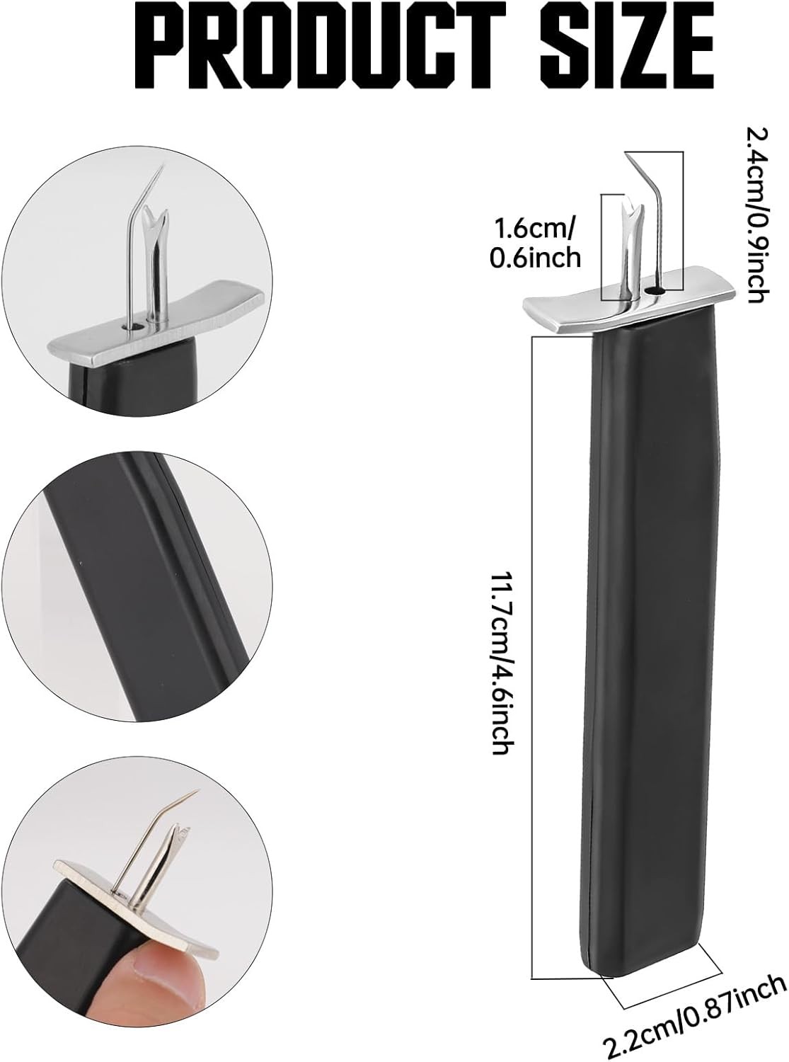 KALIONE Bead Knotting Tool for Secure Knots Create Jewelry 1, black 