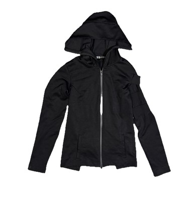 Y-3 Adidas Yohji Yamamoto Full Zip-Up Hoodie Black Size Small