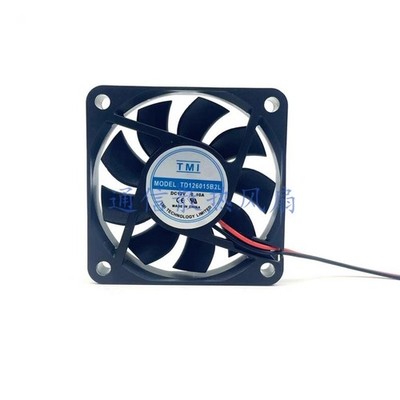 1 pcs  TMI  Fan TD126015B2L DC12V 0.10A 6015 6CM 2 wire cooling fan #hj