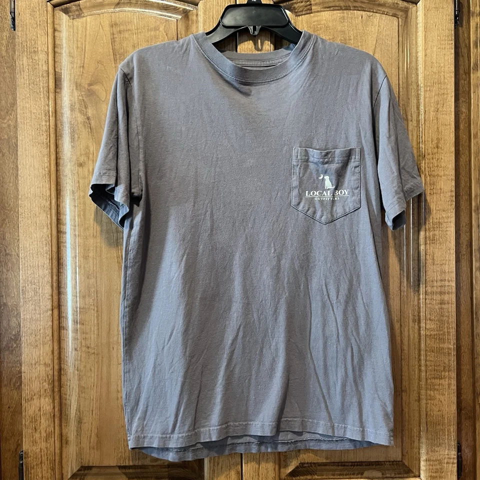 Camiseta Local Boy Outfitters Pato Camuflada Perro y Luna Pequeña Unisex Gris Foto 3 de 4