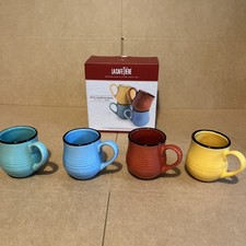 La Cafetière Coffee Drinking Colourful Bright Mysa Set of 4 Espresso Mugs 100ml