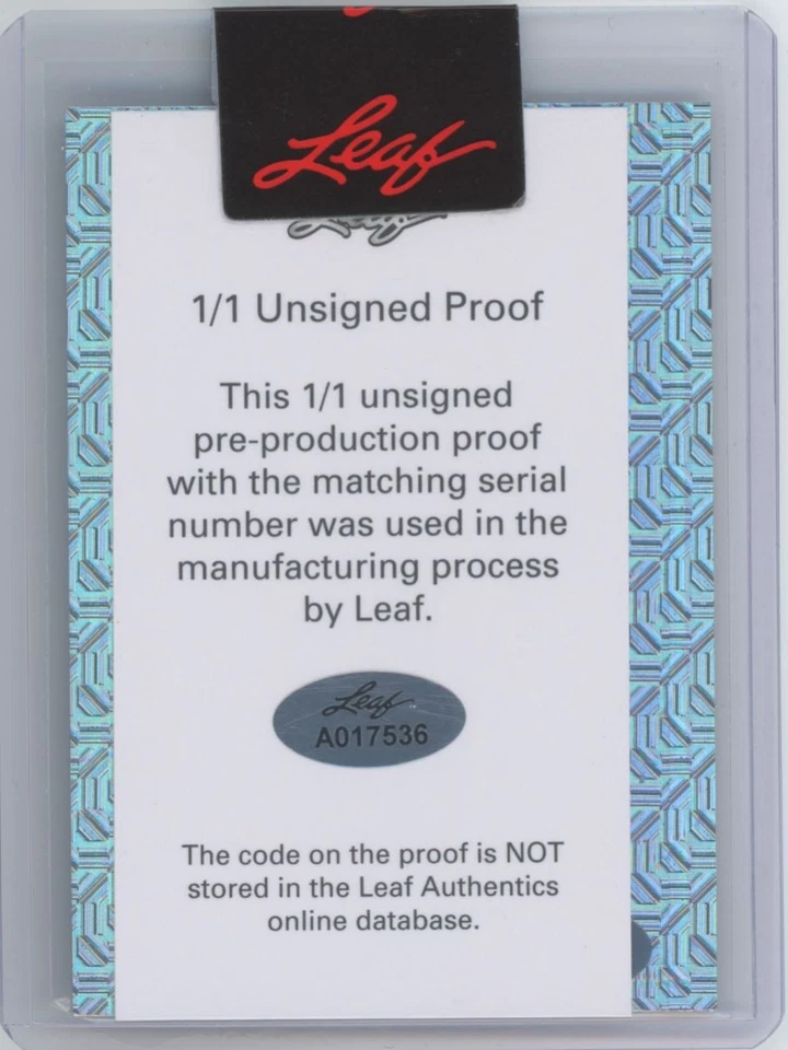 2021 Leaf Metal Draft State Pride unsigned Proof Anthony Solometo Rookie 1/1 - Image 2 of 2