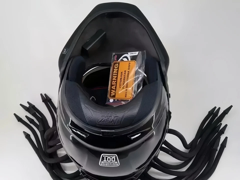 GREAT PREDATOR MOTORCYCLE HELMET STREET FIRE STYLE (DOT & ECE CERTIFIED) - Image 2 of 4