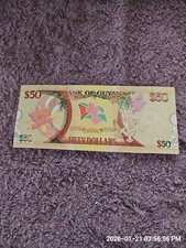Guyana 50 Dollars 2016 Unc Commemorative  Bank Note Celebrating 50 Years...