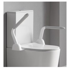 Heavy Duty Toilet Safety Rails for Seniors Foldable Handles Grey