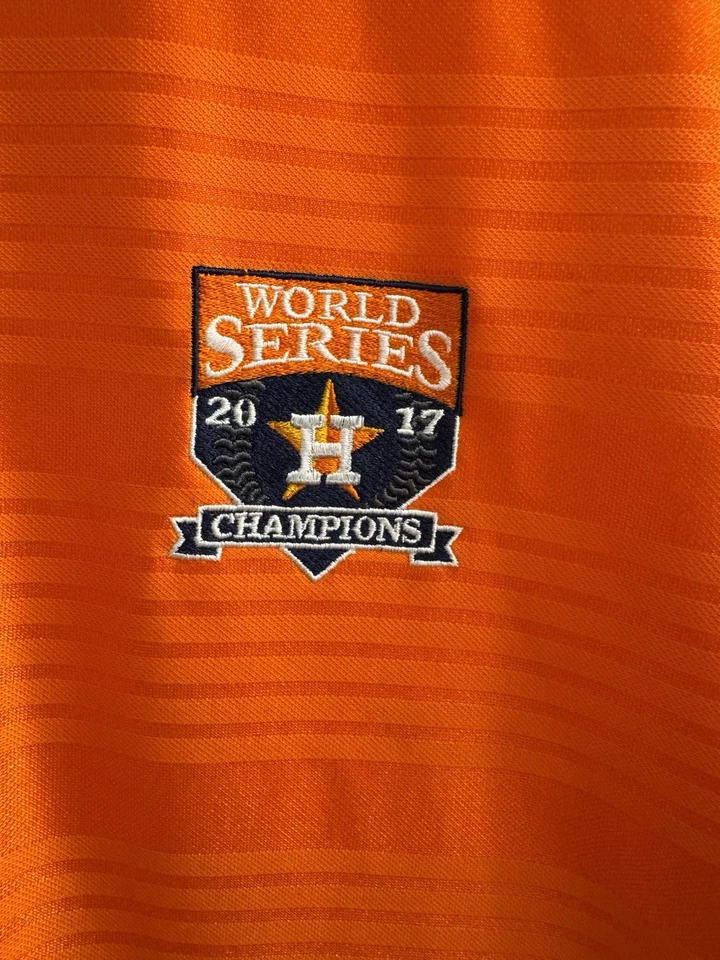 Antigua Houston Astros Naranja Polo Campeones Serie Mundial Hombre’s XL Foto 3 de 4