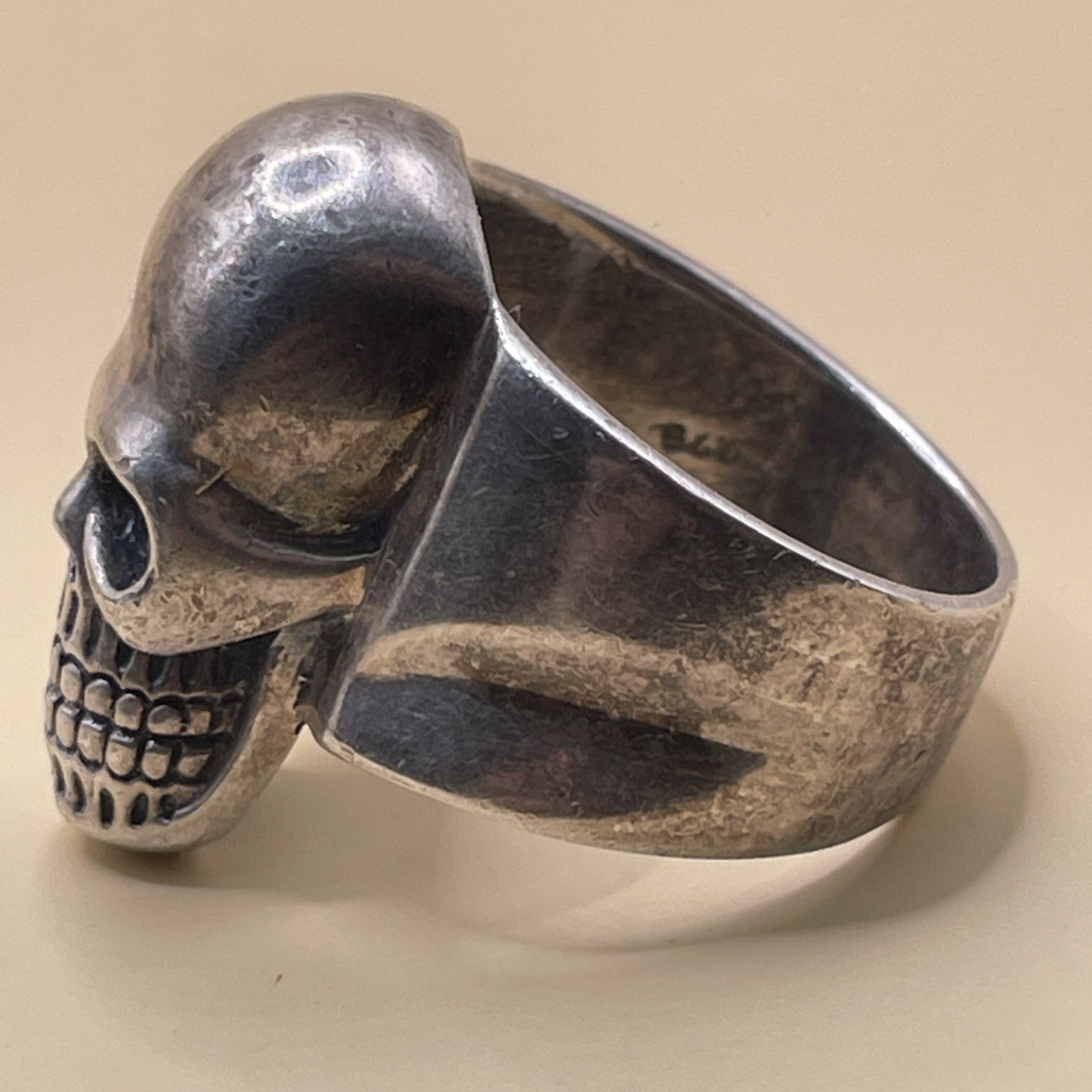 Solid Sterling Silver Skull Design Sterling Silve… - image 5