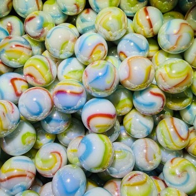 9 Lot Panamerican Marble Collection by Vintage Marbles 16mm 5/8'' Swirls
