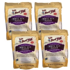4 Pack Bob’s Red Mill Organic Stone Ground White Rice Flour 24oz Each