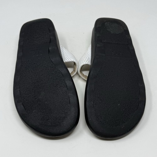 SAS Sanibel Sandals Womens 8 M White Leather Croc Print Thong Comfort Casual - Picture 12 of 15