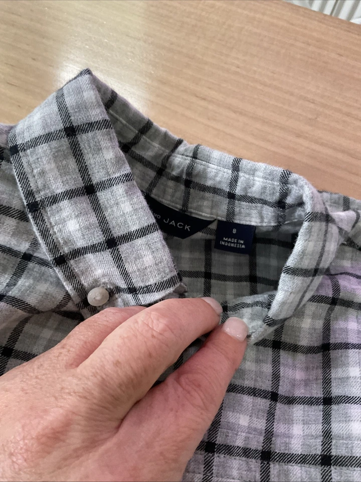 JANIE AND JACK Lot of 2 Cotton Button Down Long Sleeve Shirts Boys Size 8 Nwot - Image 3 of 4