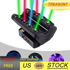 Stage Moving Head Beam Light, DMX RGB Spider Laser DJ Party Lighting Lamp 8 Eyes