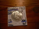 1963D silver Franklin Half Dollar BU+ BEAUTY!!! PQ!!! FBL!!! LOOOOOK!!!! #5