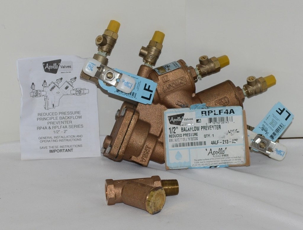 Apollo 4ALF213A2F 1/2 Inch Brass Backflow Preventer Reduced Pressure