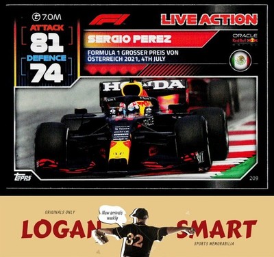 Sergio Perez 2022 Topps Turbo Attax F1 #209 Oracle Red Bull Racing