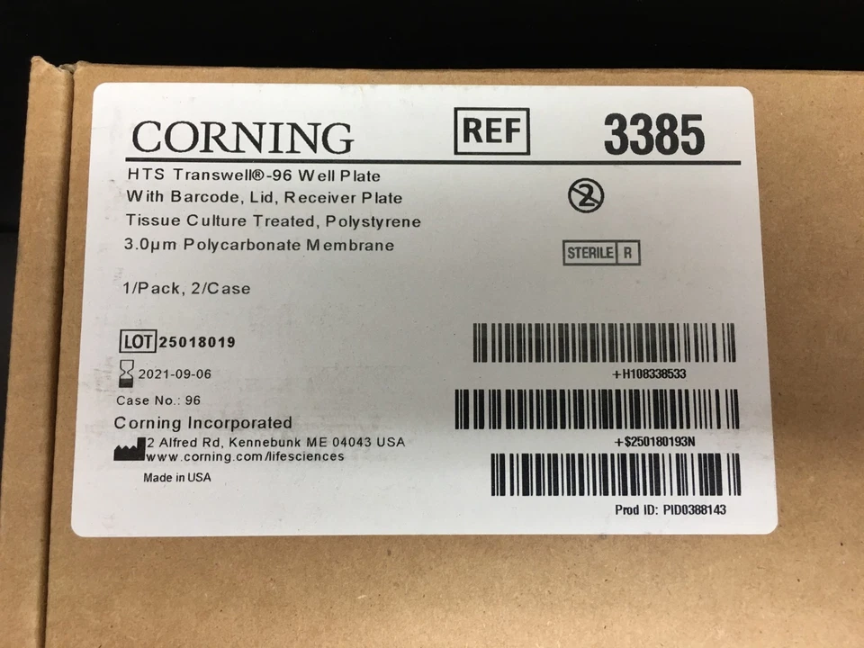 Corning REF 3385 HTS Transwell 96 Permeable Support With 3.0µm Pore Lot 2 PKS - Image 3 of 4