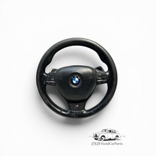2009-2016 F10 BMW 5 SERIES BLACK LEATHER STEERING WHEEL COMPLETE A1617962700