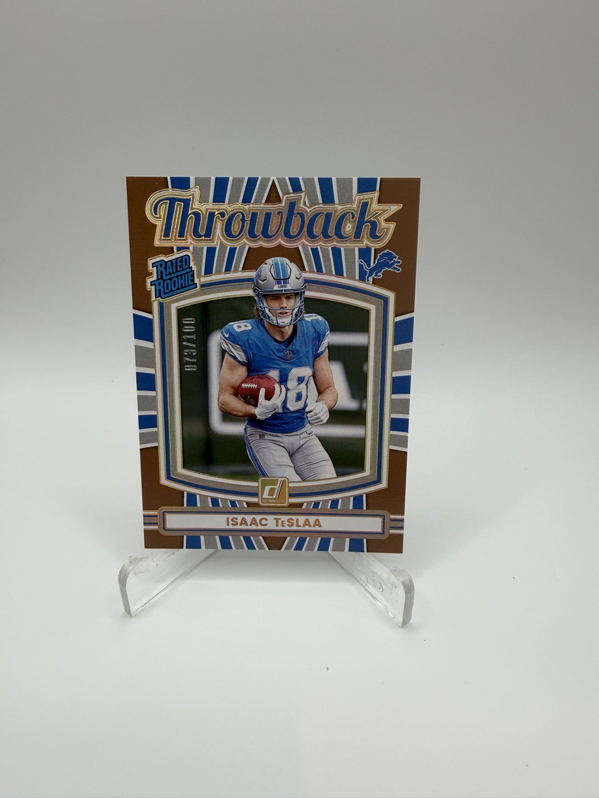 2025-26 Panini Donruss Throwback Rated Rookie Isaac Teslaa RC Halo /100