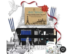 Nil-tech Art Supplies Graphite Drawing Pencils and Sketch Set (37 Piece Kit) -